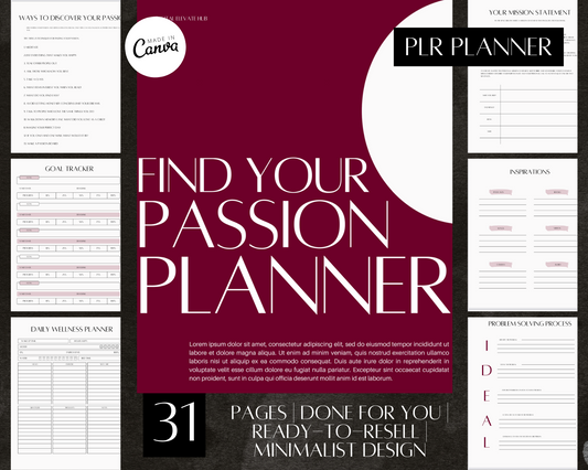 PLR Find Your Passion Planner