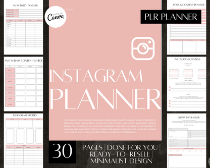 PLR Instagram Planner