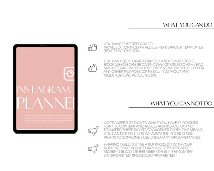 PLR Instagram Planner