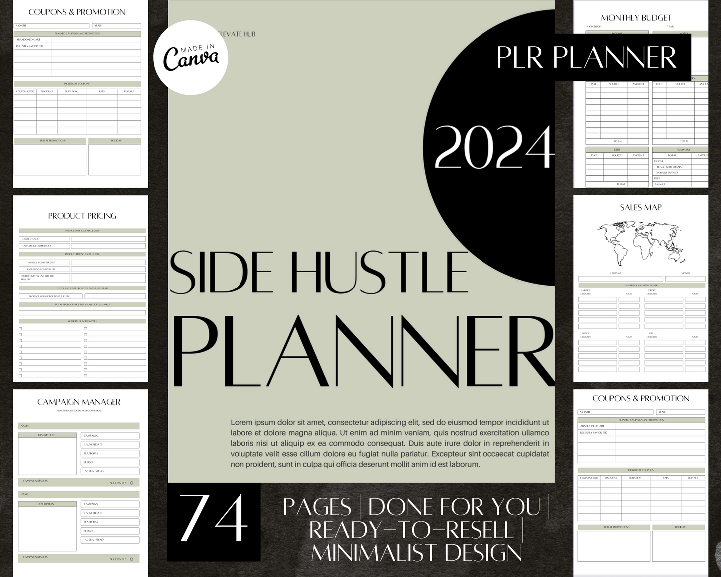 PLR 2024 Side Hustle Planner