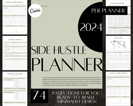 PLR 2024 Side Hustle Planner