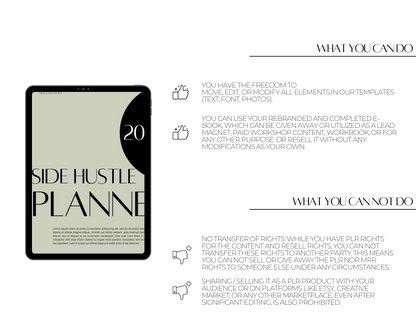 PLR 2024 Side Hustle Planner