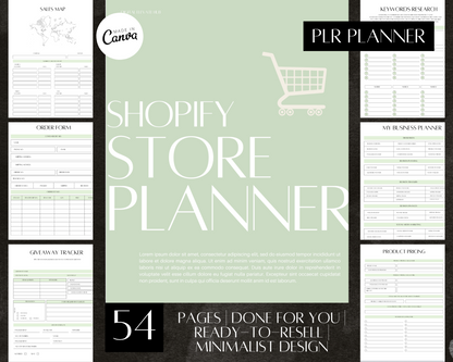 PLR Shopify Store Planner